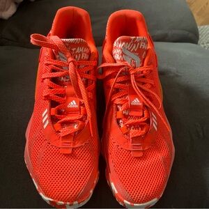 Size 9 - Adidas Dame 7 I Am My Own Fan - Solar Red